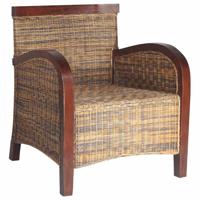 Fauteuil handgeweven rattan - thumbnail