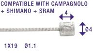 Elvedes Schakel binnenkabel rvs 2250 mm ø 1,1 mm (100x) - thumbnail