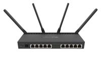 MikroTik RB4011iGS+5HacQ2HnD-IN draadloze router Gigabit Ethernet Dual-Band (2,4 GHz/5 GHz) Zwart - thumbnail