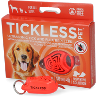 Tickless teek en vlo afweer voor hond en kat fluoriserend oranje - thumbnail