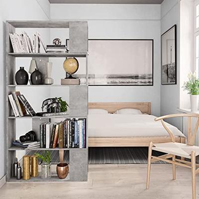 VidaXL Boekenkast/kamerscherm 80x24x159 cm bewerkt hout betongrijs