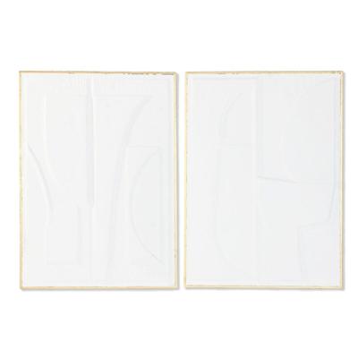 Wanddecoratie Home ESPRIT Wit Gouden Abstract 72,7 x 2,5 x 100,5 cm (2 Stuks) Wanddecoratie Home ESPRIT Wit Gouden Abstract 72,7 x 2,5 x 100,5 cm (2 Stuks)