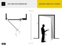 AXA kogelstiftpaumelle - 89x89mm - draairichting 1 - afgerond - RVS - 1203-35-81/E - thumbnail