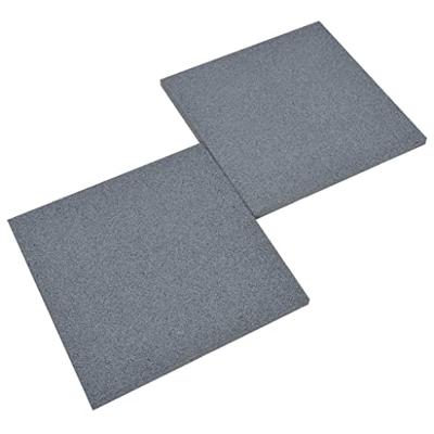 Valtegels 6 st 50x50x3 cm rubber grijs - thumbnail