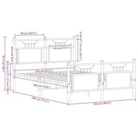 Bedframe zonder matras hout gerookt eikenkleurig 120x190 cm - thumbnail