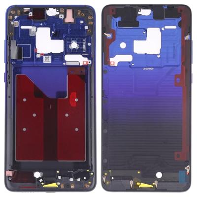 Front behuizing LCD frame bezel plaat met Zijkleutel voor Huawei mate 20 (Twilight Blue)