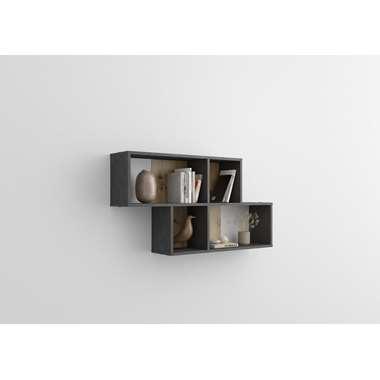 Wandrek Nora - grijs/eiken - 53x100x19,5 cm