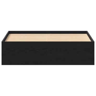 Bedframe zonder matras 135x190 cm bewerkt hout zwart eikenkleur