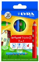 Kleurpotlood lyra groove triple one 6 kleuren | 5 stuks - thumbnail