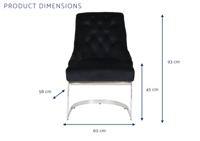 Keukenstoel DKD Home Decor Zwart Zilverkleurig 60 x 58 x 93 cm - thumbnail