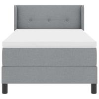 Boxspringbed met Matras - Lichtgrijs - 90 x 190 cm - Stof - thumbnail