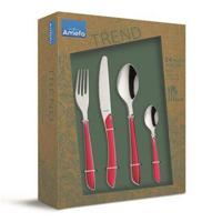 Amefa Eclat Bestekset 24-delig RVS/Framboos - thumbnail