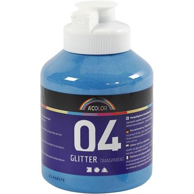 Creativ Company Acrylverf glitter voor kinderen - blauw, 500ml