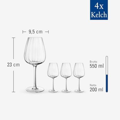 Villeroy & Boch Rose Garden Rode wijnglas 4 stuks Villeroy & Boch Rose Garden Rode wijnglas 4 stuks