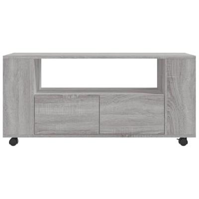 Tv-meubel 102x34,5x43 cm bewerkt hout grijs sonoma eikenkleurig Tv-meubel 102x34,5x43 cm bewerkt hout grijs sonoma eikenkleurig