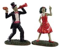 Lemax the dancing dead, set of 2 halloween figuur Spooky Town 2019 - thumbnail