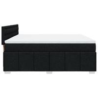Boxspring met matras stof zwart 180x200 cm - thumbnail