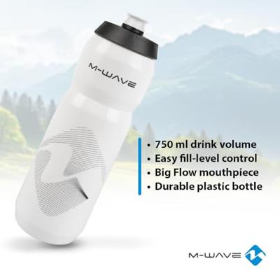 M-Wave Bidon 750ml met indicator wit