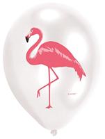 Amscan ballonnen flamingo 27 cm blauw/groen 6 stuks - thumbnail