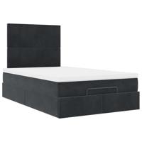 Ottoman bed met matrassen en LED's 120x200cm fluweel zwart - thumbnail