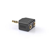 Stereo Audioadapter | 3,5 mm male - 2x 3,5 mm female | 10 stuks | Zwart [CAGP22945BKG] - thumbnail