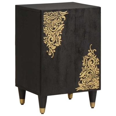 Badkamerkast Zwart 38 x 33 x 58 cm Massief Mango Hout