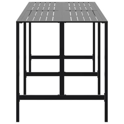 Bartafel 200x100x110 cm gepoedercoat staal zwart