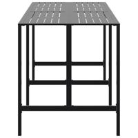 Bartafel 200x100x110 cm gepoedercoat staal zwart - thumbnail