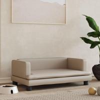 Hondenmand 80x45x30 cm kunstleer cappuccinokleurig - thumbnail