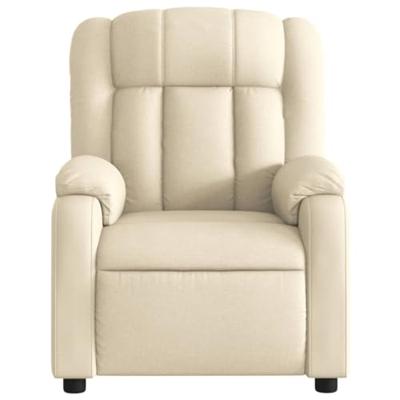 Massagestoel elektrisch verstelbaar stof crèmekleurig