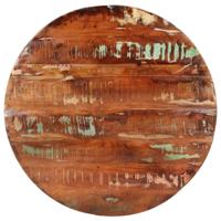 Tafelblad rond 90x3,8 cm massief gerecycled hout - thumbnail
