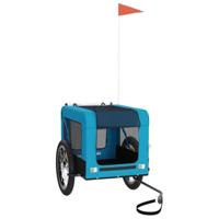 VidaXL Hondenfietstrailer oxford stof en ijzer blauw en zwart - thumbnail
