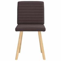 Eetkamerstoelen 2 st stof donkerbruin - thumbnail