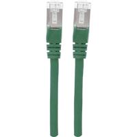 Intellinet 740654 RJ45 Netwerkkabel, patchkabel CAT 6A S/FTP 0.50 m Groen Folie afscherming, Afscherming gevlochten, Afgeschermd, Halogeenvrij 1 stuk(s) - thumbnail