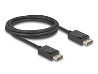 Delock 80493 DisplayPort-kabel DisplayPort Aansluitkabel DisplayPort-stekker 2 m Zwart 16K UHD, Vergulde steekcontacten, Afgeschermd (drievoudig) - thumbnail