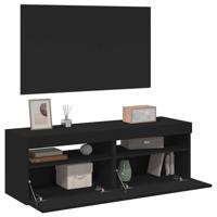 Tv-meubelen 2 st met LED-verlichting 60x35x40 cm zwart - thumbnail