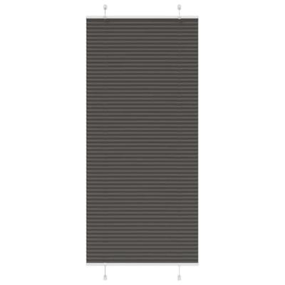 VidaXL Plissé rolgordijn 90x200 cm stofbreedte 89,4 cm polyester zwart