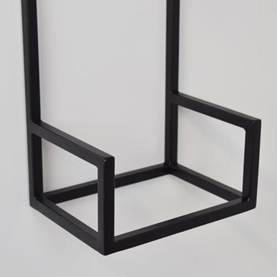 LOFT42 Flora Wandplantenbak Dubbel - Metaal - Zwart - 60x20x15