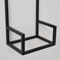 LOFT42 Flora Wandplantenbak Dubbel - Metaal - Zwart - 60x20x15 - thumbnail