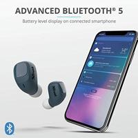 Trust Mobile Nika Compact Draadloze Bluetooth Oordopjes Wireless Earphones, 18 uur speeltijd in totaal, ingebouwde microfoon, TWS, standaard, Blauw - thumbnail
