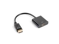 Adapter DisplayPort naar HDMI Lanberg AD-0009-BK Zwart 10 cm - thumbnail