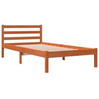 Bedframe zonder matras massief grenenhout wasbruin 120x200 cm - thumbnail