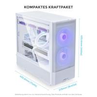 Lian Li LANCOOL 207 Tempered Glass Midi-tower PC-behuizing Wit - thumbnail