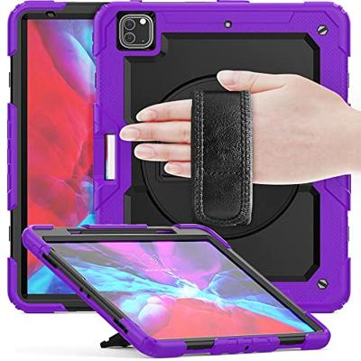 Casecentive Handstrap Pro Hardcase met handvat iPad Pro 12.9" 2022 / 2021 / 2020 / 2018 paars