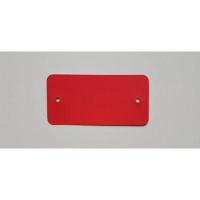 PVC labels 64x118mm rood2xgat ronde hoek - thumbnail