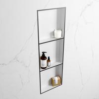 MONDIAZ EASY Nis 89,5x29,5cm in solid surface kleur Urban | Talc. 3 vakken geschikt voor in- of opbouw - thumbnail