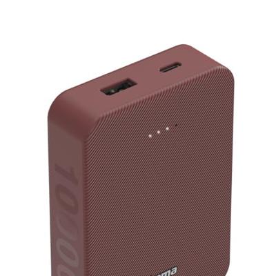 Hama Colour 10 Power Pack 10000 mAh 2 Outputs:USB-C USB-A Powerbank Rood - thumbnail