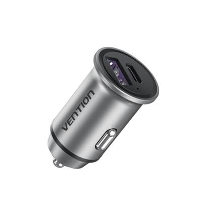 Vention FFFH0 oplader voor mobiele apparatuur Universeel Grijs Sigarettenaansteker Snel opladen Auto