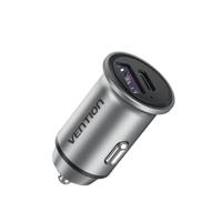 Vention FFFH0 oplader voor mobiele apparatuur Universeel Grijs Sigarettenaansteker Snel opladen Auto - thumbnail