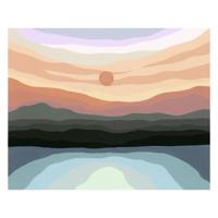 Ravensburger creart schilderen op nummer - minimalistisch landschap - thumbnail